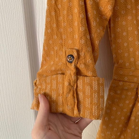 ModCloth Mustard Shirt Dress Size 2 - Picture 9 of 15